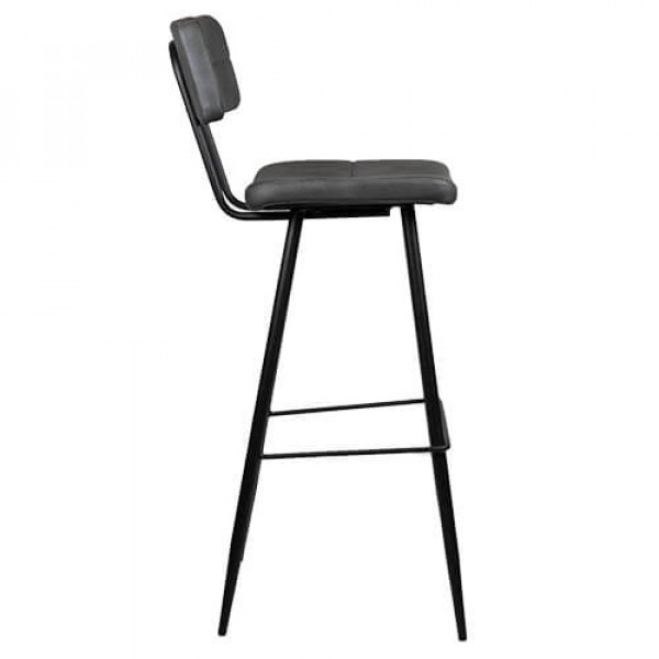 KJ CUB Grey industrial Upholstered indoor bar stool